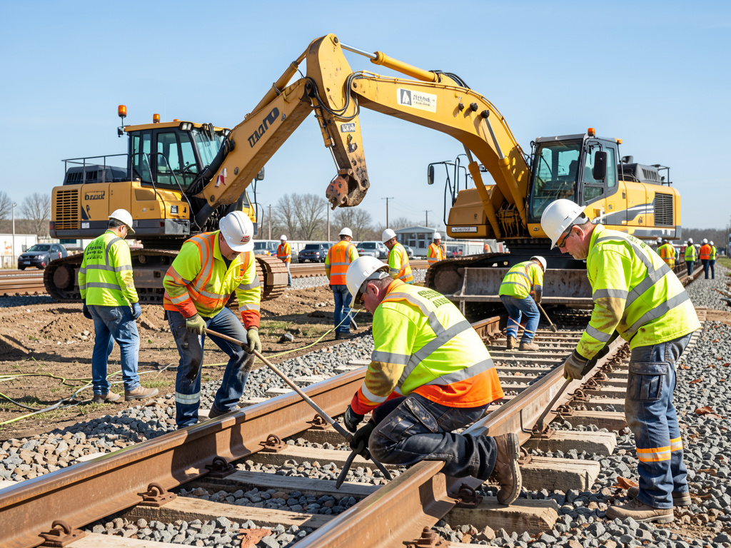 Professionelle Aufnahme von Bauarbeiten mit Spezialmaschinen zur Präsentation der Erdbau-Kompetenz